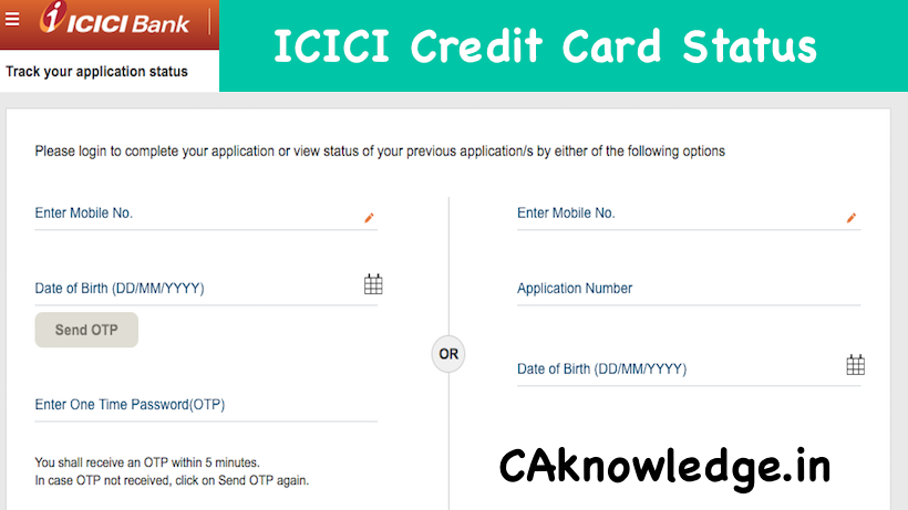 ICICI Credit Card Status