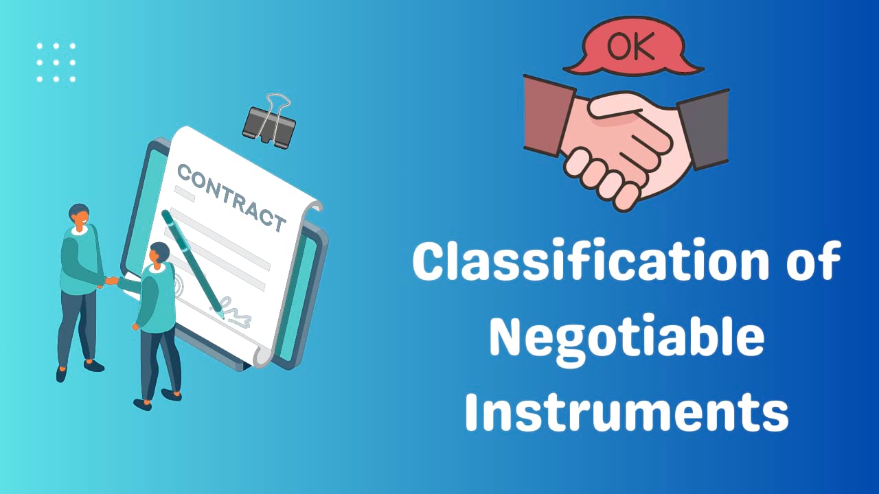 Classification of Negotiable Instruments