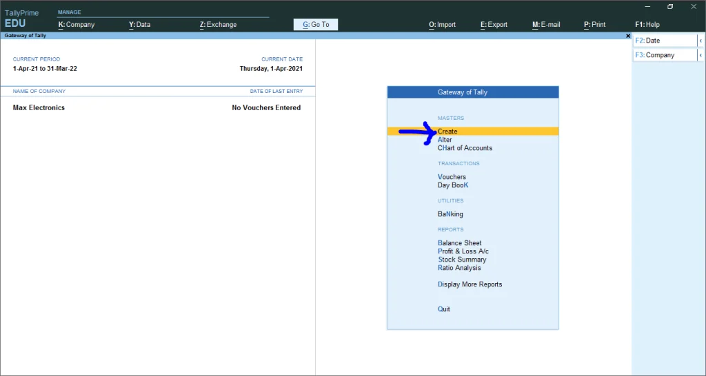 How to Create Ledgers in Tally image 1