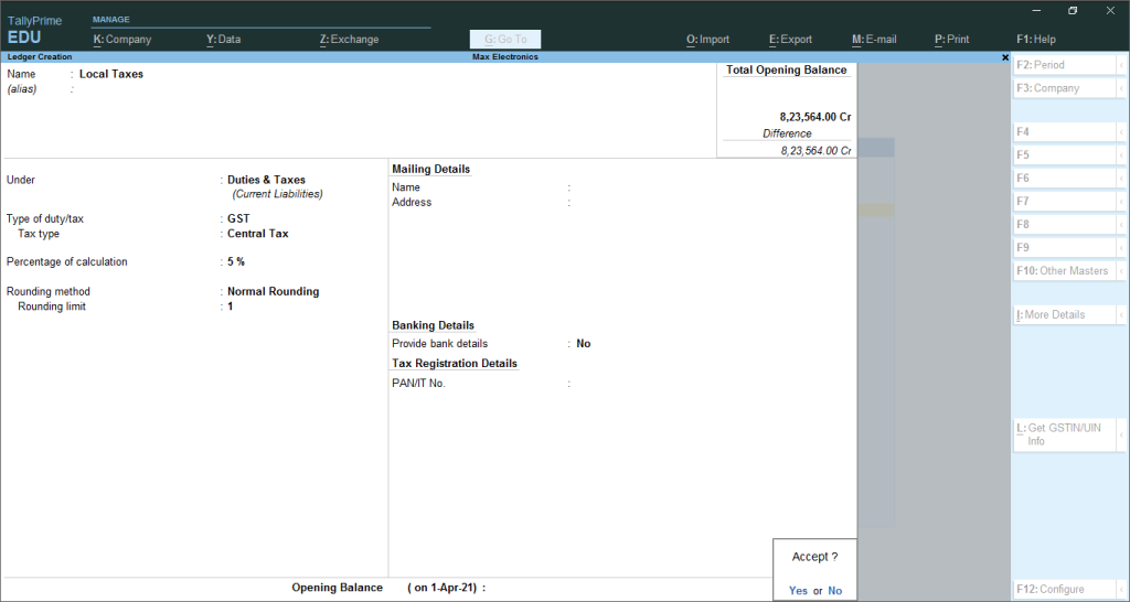 How to Create Ledgers in Tally image 6