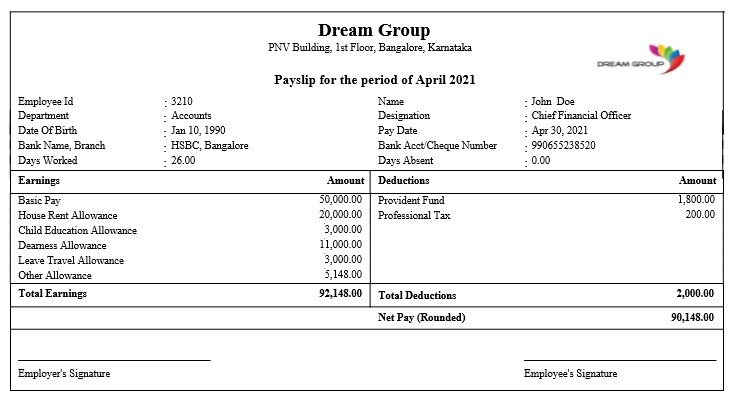 Salary Slip