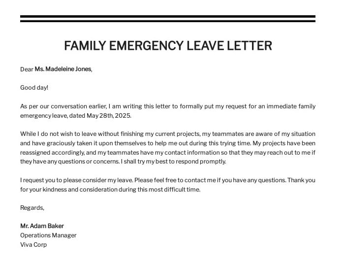 Emergency-Leave-Application