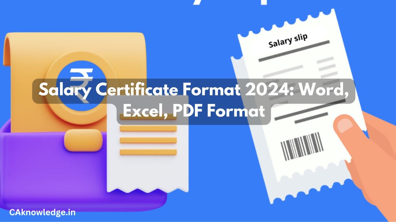 Salary Certificate Format