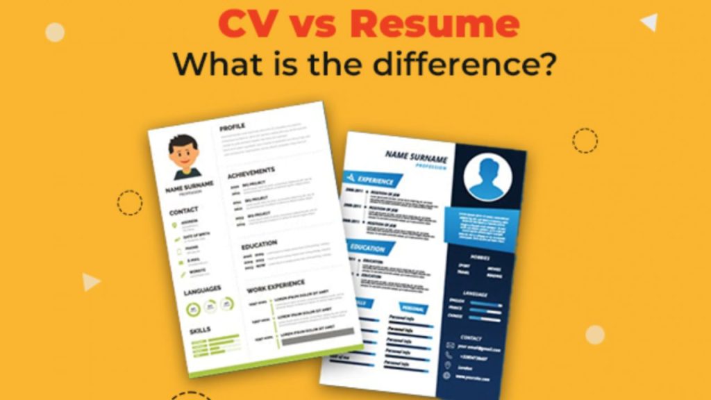 The difference between a CV and a Resume 